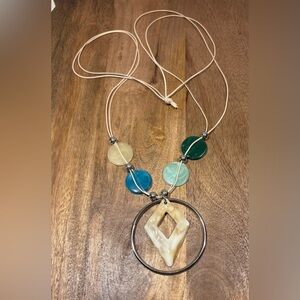 Trendy Boho Chic Adjustable Mother Of Pearl 
Pendant Necklace